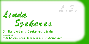 linda szekeres business card